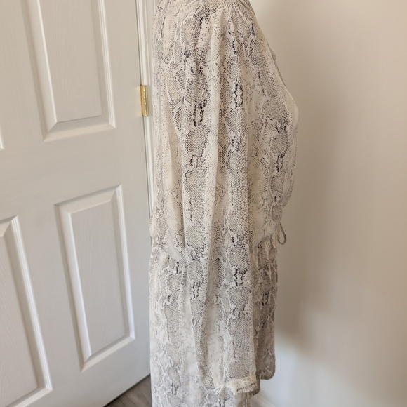 Snakeskin Print Wrap Dress - Picture 2 of 7